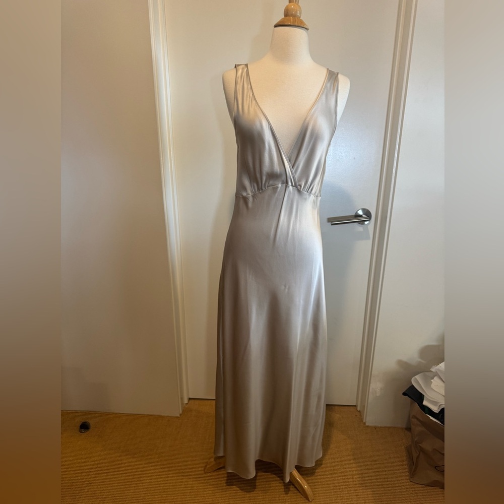 Enza Costa Silver Maxi Dress
